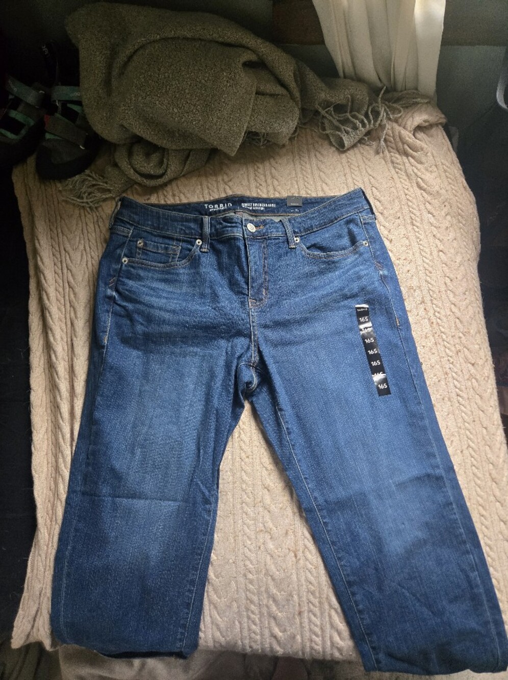 Torrid Womens Plus Boyfriend Jeans in Dark Blue Wash